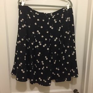 Black cherry print pleated skirt, size 16
